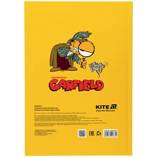 Словник для запису іноземних слів Kite Garfield 60 аркушів (GF25-407) - фото 3