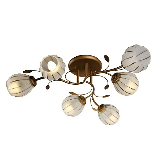 Люстра потолочная Brille в спальню E27 60W BR (LK-506C/6)