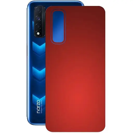 Защитная пленка StatusSKIN для Realme Narzo 30 2021 Корпус Винил красный, матовый - фото 1