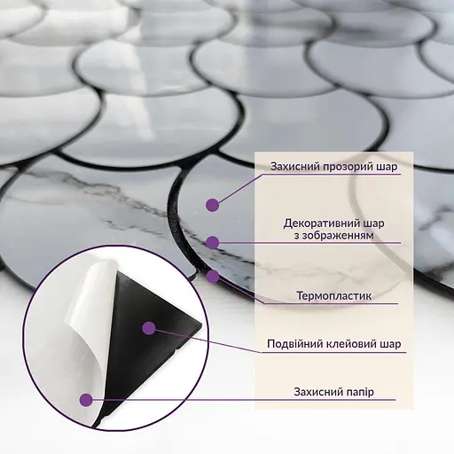 Самоклеющаяся PET мозаика 300х300х4мм SW-00001666 - фото 5