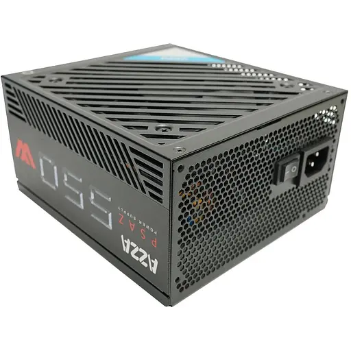 Блок питания 550 Вт, AZZA, Black, 80+ Bronze, 12 см, 2xMolex/5xSATA/2x6+2-pin/1x20+4-pin/1x4+4-pin, защита UVP/OVP/OPP/OCP/SCP (PSAZ-550W)