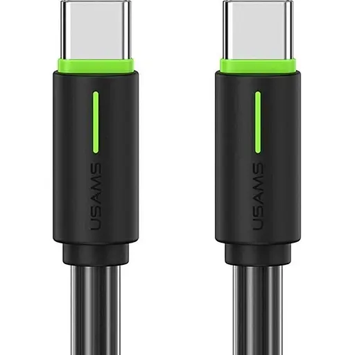 Кабель Usams SJ734 USB-C to USB-C 60W 5A 1.0m Black [138977]