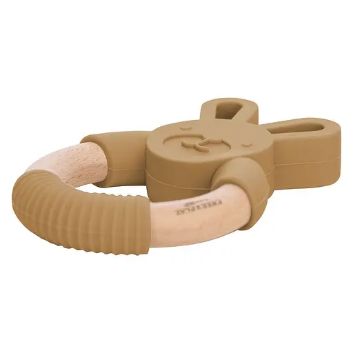 Прорізувач FreeON силіконовий зайчик, охра - фото 2