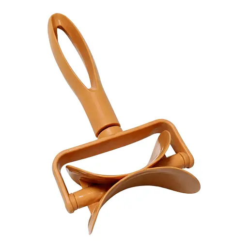 Ролик кулінарний ніж для вирізання з тіста кіл для вареників, пельменів, печива 17.5 см Помаранчевий 88293 - фото 1