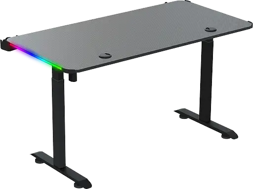 Геймерский компьютерный стол GT Racer T-1231 (120x60x73-117) Black - фото 2