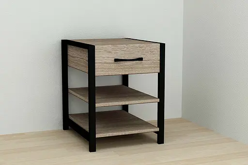 Тумба універсальна Ferrum-decor Вів'єн 1/2 50x41x40 чорний ДСП Дуб Сонома Трюфель 16мм (FRD-104125)