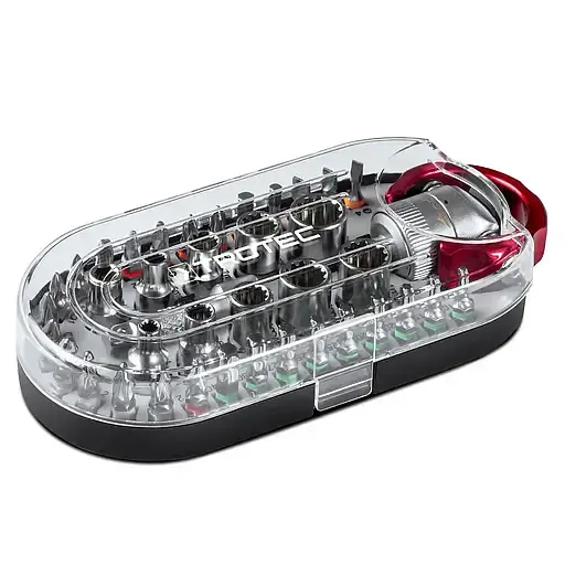 Отвертка с набором бит Trotec 40 pieces Bit and Socket Wrench Set (DAS302815) - фото 1
