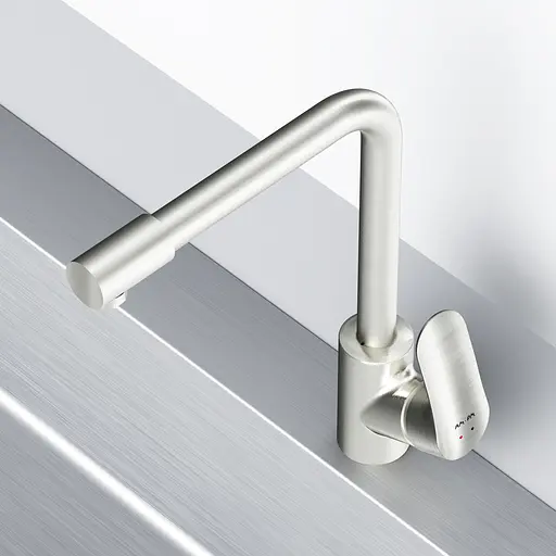 Смеситель для кухни на две воды Am.Pm Like L-излив сатин F8005711 Хром матовый - фото 5