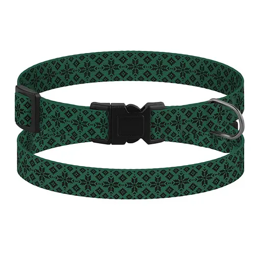 Ошейник для собак Баркси Urban патриотический Вышиванка зеленая