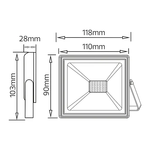 Прожектор світлодіодний Remix-20 20W RGB+білий - фото 2