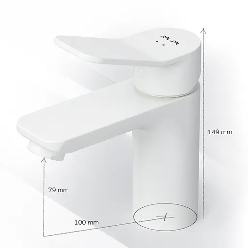 Змішувач для умивальника Am.Pm X-Joy білий F85A02133 Білий - фото 7