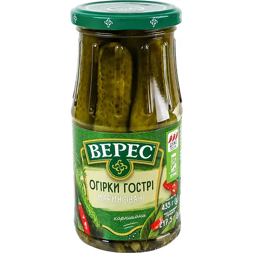 Огурцы Вереск маринованные острые 435 г