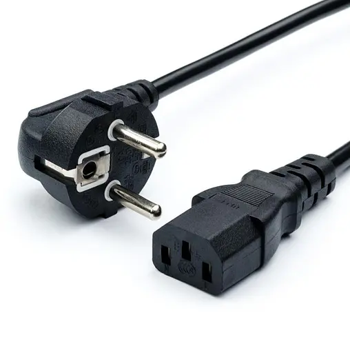 Кабель живлення Atcom A1.8M Powercord C13 CEE7/7 Black 1.8m - фото 1