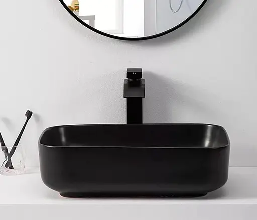Умивальник Dusel Cubis 500251B, Чорний матовий - фото 3