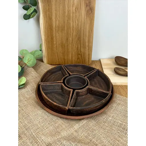 Менажниця керамічна (глиняна) Гладка 30 см  - фото 2