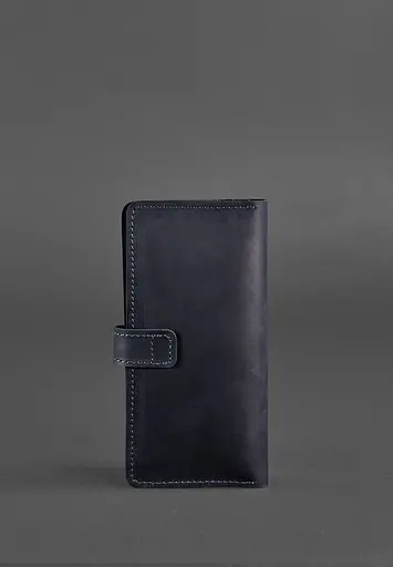 Кожаный портмоне 7.0 синий Crazy Horse - фото 5