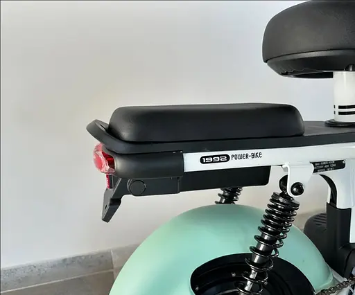 Электроскутер двухместный Crosser Mini+Pas-система зеленый - фото 9