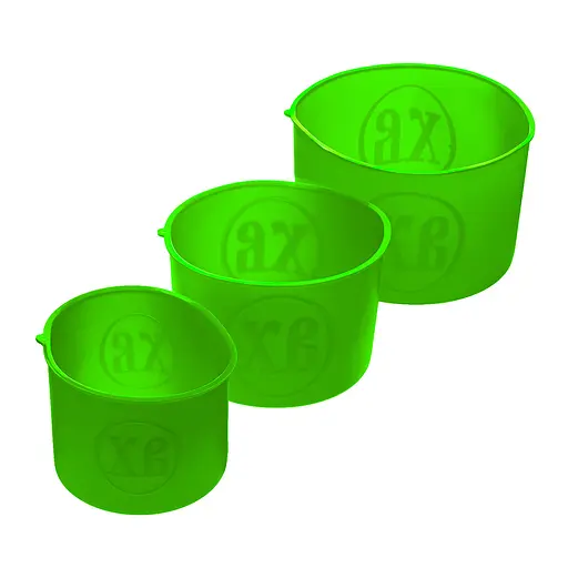 Набір з 3 силіконових форм для випікання великодньої випічки пасхи та пасок (паски) Ø20/12/15 см, A-plus Салатовий 86121 - фото 5