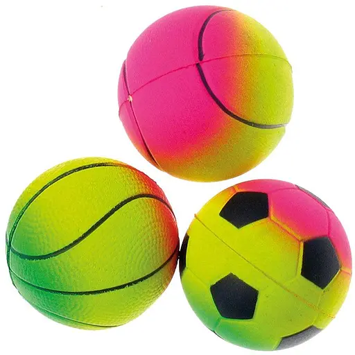 Іграшка для собак TatraPet Dental Fun м'який гумовий м'ячик 6 см в асортименті - фото 2