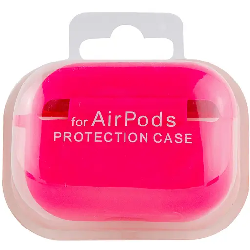 Силіконовий футляр з мікрофіброю для навушників Airpods Pro Рожевий / Barbie pink - фото 4