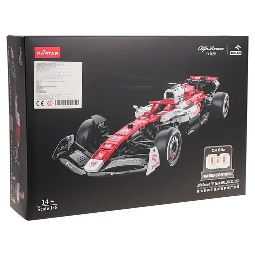 Машинка RASTAR Alfa Romeo F1 C42 Блоки 2261 шт. R/C 1:8 червоний 94400 - фото 7