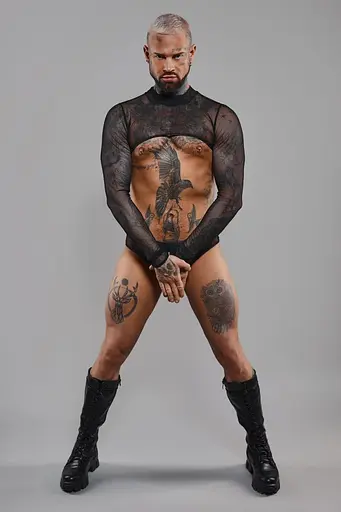 Мужские трусы-бразилианы Regnes Fetish Planet otwartym M (черный) - фото 13