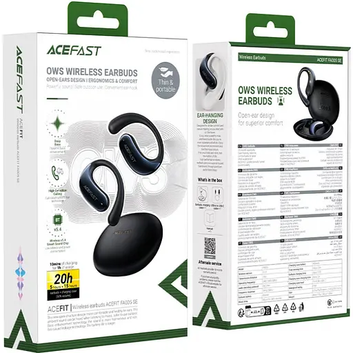 Навушники TWS Acefast FA005 ACEFIT SE black - фото 4