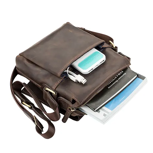 Чоловіча шкіряна сумка SHVIGEL 19х23х6 см sum0012502 - фото 3