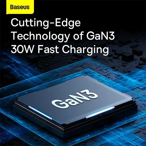 Адаптер-блок живлення мережевий Baseus GAN3 Fast Charger 30 W (CCGN010101) чорний - фото 10