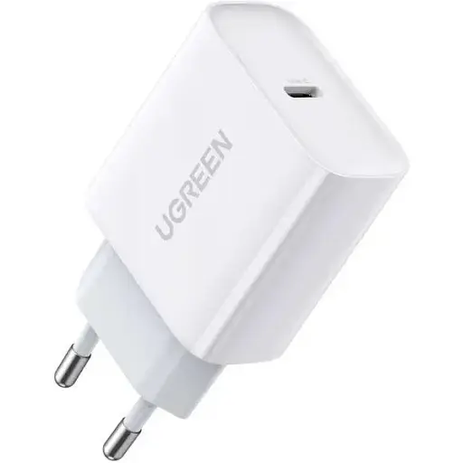Зарядний пристрій для iPhone 8 12 Ugreen CD137 20 W EU PD QC4.0 / 3.0 / 2.0 BC1.2 1*USB Type C - фото 1