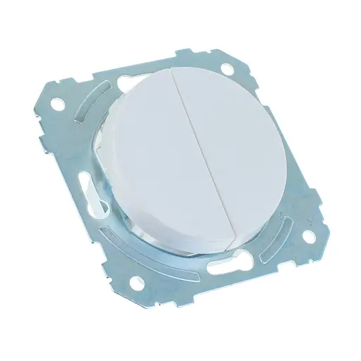 Выключатель Brille двухклавишный белый WB-2V White