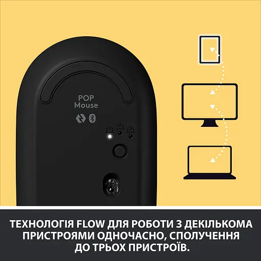 Миша комп'ютерна Logitech Pop Mouse Bluetooth Blast Yellow (910-006424, 910-006546) - фото 7