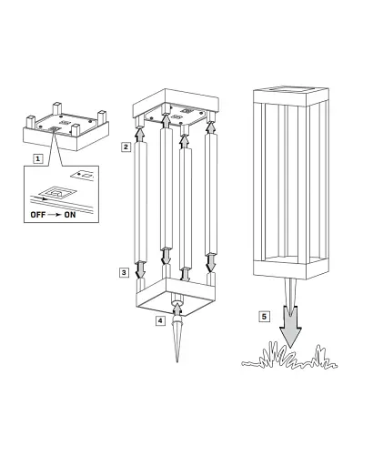 Вуличний світильник на сонячній батареї Goldlux 330291 Palermo LED 6500K IP44 чорний - фото 3