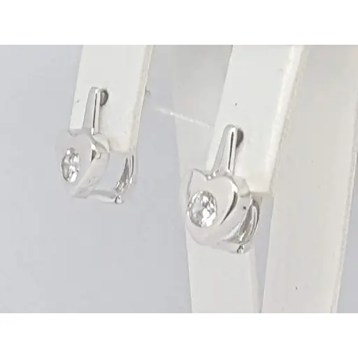 Золоті сережки Столична Ювелірна Фабрика з фіанітами. 105331Б - фото 3