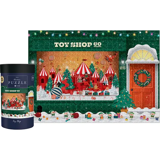 Пазлы трехслойные Interdruk Christmas Toy Shop в картонной тубе 500 шт. (376213) - фото 2
