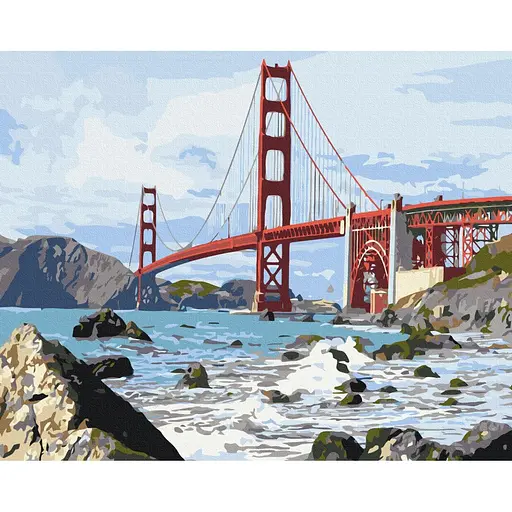 Картина за номерами Міст Сан Франциско Brushme 40x50 см кольорова 000277967