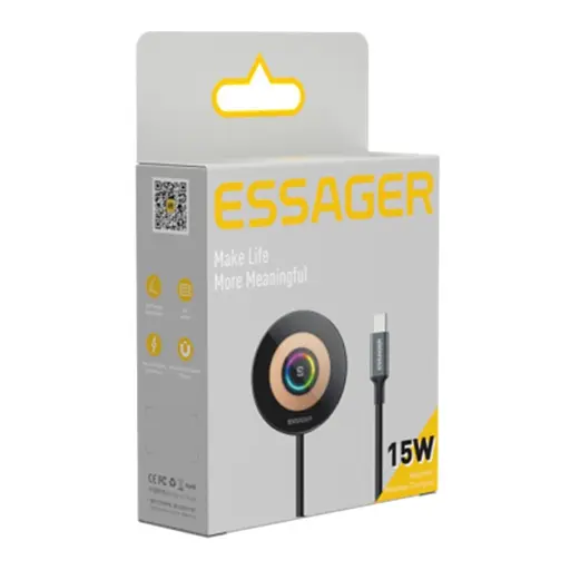 Автодержатель для телефона с БЗП Essager Arpege 15W Magnetic Wirless Car Charger with Phone Holder Function - фото 2