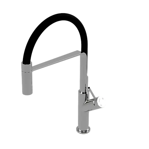 Змішувач для кухні Omnires Vita black/chrome VI6350BLCR Хром - фото 1