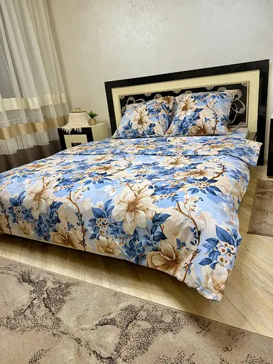 Постільна білизна бавовняна Чарівна мить Півтораспальна 150 x 220 Бязь Блакитна 50 х 70