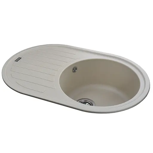 Кухонна мийка гранітна Globus Lux Ohara слонова кiстка 770x500мм-А0005 - фото 2