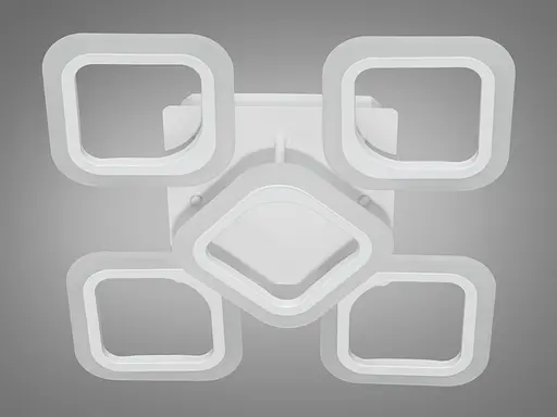 Стельова світлодіодна люстра на пульті з димером, 60 Вт, біла - фото 4