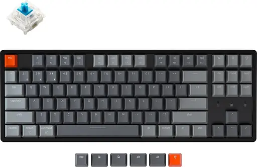 Клавіатура Keychron K8 87 Key Aluminum Frame Gateron RGB Blue (K8C2_KEYCHRON) Б/в - фото 1
