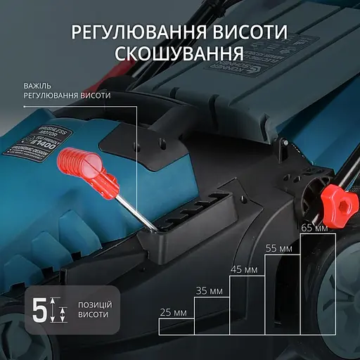 Газонокосарка електрична Konner & Sohnen KS 38LM-BL 1400В 38 см (KS 38LM-BL) - фото 8