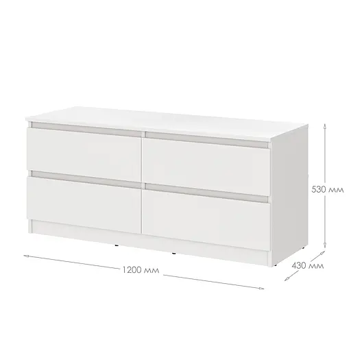 Тумба під телевізор MebelStar Нео 4Ш 120x43x53 см Антрацит (MBS-1274) - фото 4