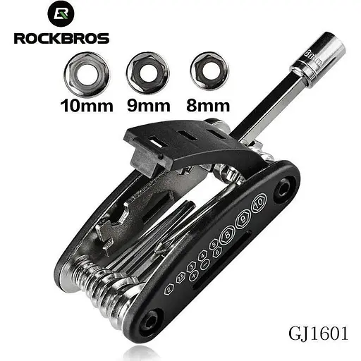 Мультитул для велосипеда Rockbros набір ключів для ремонту 16 в 1 - фото 4
