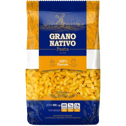Макаронные изделия Grano Nativo завитки 400 г