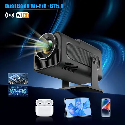 Проектор H96 max HY320 LED LCD Full HD 230 AL16:9 Android 11.0 HDMI Wi-Fi Bluetooth сірий - фото 5