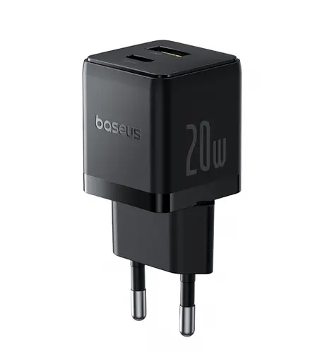Сетевое зарядное устройство для Baseus Palm Type-C+USB 20 W P10111608113-00 Черный - фото 1