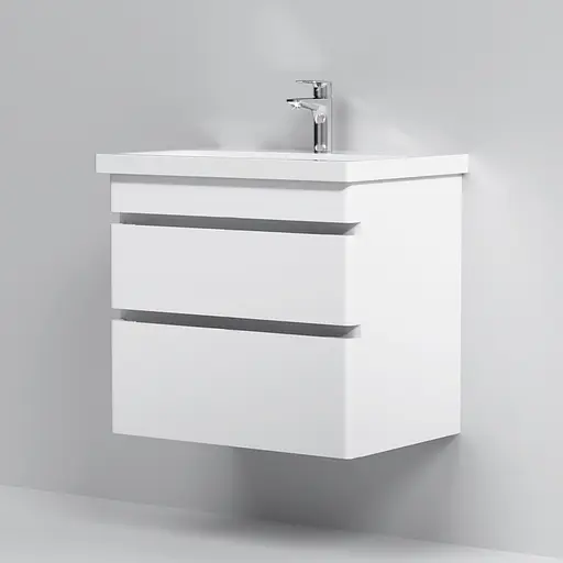 Тумба з умивальником AM.PM Hit підвісна 60 см білий M93A-FHX0602-WC0602WG38 Білий - фото 7