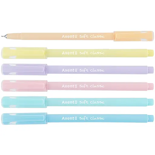 Набір ручок Axent Soft Pastel масляні 24 шт. сині (AB1102-02-A) - фото 2